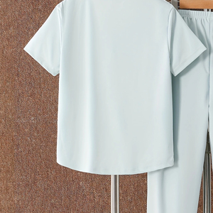 เสื้อยืดและกางเกงขายาวแขนสั้นพิมพ์ลายลำลองแฟชั่นสำหรับกลางแจ้ง2025 - Product Image 4