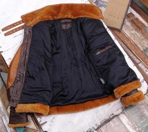 Chaquetas de cuero de invierno de diseño personalizado para hombre superventas abrigo de bombardero bordado de piel de oveja de talla grande chaquetas de hombre calientes - Product Image 6