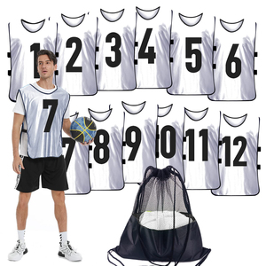 High Quality 100% Polyester <b>Training</b> Vest (12 Pack) Team Sports Pinnies Jerseys Adult Soccer <b>Bibs</b> Numbered Practice Breathable - Product Image 6
