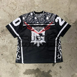 Camiseta de Fútbol Americano Personalizada con Logotipo, Malla Transpirable, Impresión por Transferencia de Calor de Alta Calidad, Antibacteriana, Manga Corta - Product Image 3