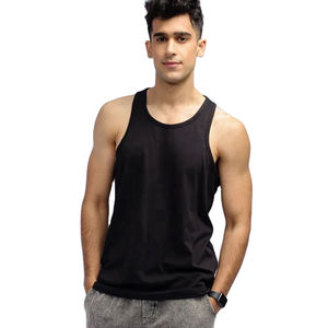 Camiseta sin mangas de poliéster 100% de alta calidad para hombre al por mayor, chaleco de gimnasio liso de tela transpirable, ideal para entrenamiento y ropa deportiva - Product Image 6