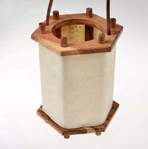 Lanterne artisanale en matériaux écologiques et biologiques, technique polie, style animal, couleur noir et blanc, logo personnalisé, Noël, maison - Product Image 2