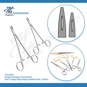 Portaagujas Mayo-Hegar para Cirugía Oral, 18 cm, Acero Inoxidable de Alta Calidad, Manual, Certificado CE, Reutilizable, Uso Hospitalario, Pakistán - Product Image 3