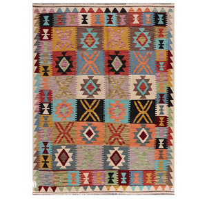 พรมอิมาโกะ ไมมาณา อัฟกานิสถาน คิลิม ขนาด 197 x 151 ซม. ชุดพรมปูพื้น - Product Image 1