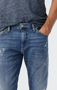 กางเกงยีนส์ถักทรงตรงสำหรับผู้ชายผ้าแห้งเร็วเป็นมิตรกับสิ่งแวดล้อมดีไซน์โลโก้ตามสั่ง - Product Image 4