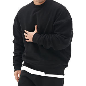 Élégant surdimensionné hommes sweat Premium col rond de haute qualité sur mesure en gros nouveauté basics sweats - Product Image 1