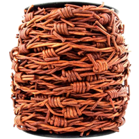 Cordon barbelé en cuir marron foncé vintage pour bracelet et collier composants de bricolage taille personnalisée fournitures de fabrication de bijoux inde