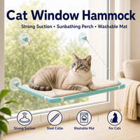 Hamac de fenêtre pour chat détachable toutes saisons Solid Fashion, lavable à la main, accessoires de lit pour animaux d'intérieur confortables, en stock