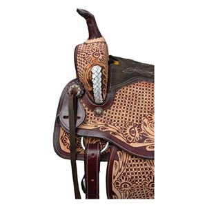 Vente en gros sur mesure selles de course de baril faites à la main en cuir véritable selles de cheval Western de qualité supérieure selles de rodéo Cowboy Tack - Product Image 6