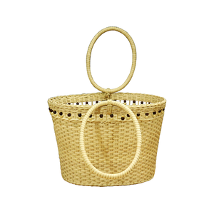 Vente chaude bohème Jute rotin canne jonc de mer paille sac fourre-tout manche en bois grande capacité sac de plage pour les vacances gagner sac cadeau - Product Image 3