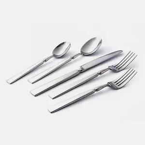 Royal Stainless Steel <b>Cutlery</b> Set With Handcrafted Design and <b>Black</b> Handle Perfect for Dining at Home and Restaurants - Product Image 1