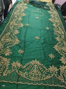 Tela de Georgette Bordada a Mano con Cuentas de Sonali Dirca, Ligera, Estilo Cruzado, Tejida, con Patrón - Product Image 2