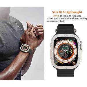 金属边框屏幕保护膜适用于 Apple Watch Ultra 49 毫米金属保护框+钢化玻璃膜适用于 IWatch Ultra <span class=keywords><strong>3</strong></span> 2 1 49 毫米 - Product Image 3