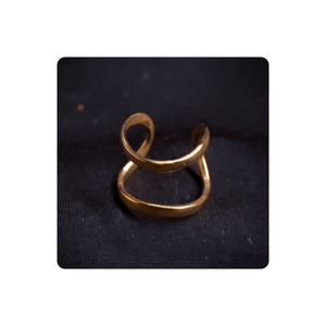 Bijoux fantaisie en laiton de luxe 37x8 Mm anneaux en laiton Vintage Antique luxe femmes bijoux anneaux en laiton - Product Image 2