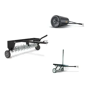 RCM ATV Accessories Garden Lawn Repair Tow Behind Spike Aerator with Transport Wheels ATV Spike Aerator