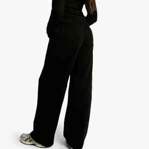 Femmes rétro haute rue pleine longueur jambe droite sable Joggers taille élastique Polyester/coton éponge polaire pantalons de survêtement pantalon - Product Image 6