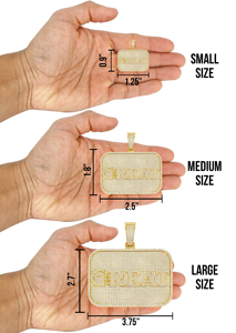 Pendentif Hip Hop personnalisé en argent 925 plaqué or rose Design de mode de rue glacé Diamant Moissanite Charmes chrétiens personnalisés - Product Image 3