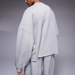 OEM/ODM 100% coton tissu hommes sweat lourd épais polaire 330g surdimensionné coupe régulière hiver impression numérique - Product Image 6