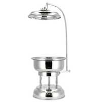 Kedatangan Terbaru Panci Chafing Dish Modern dari Baja Anti Karat Ramah Lingkungan untuk Menghangatkan Makanan, Panci Casserole dengan Finishing Perak Hammer untuk Pesta Buffet
