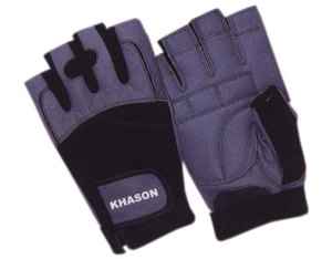 KHASON Custom Logo Half-Finger Fitness <b>Gloves</b> UV Protection Stretch Breathable Anti-Slip Leather Weightlifting Gym Exercise - Product Image 6