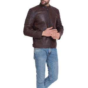 Chaqueta de Cuero de Alta Calidad con Cuello Alto, Estilo Urbano, Chaqueta de Invierno de Estilo Único, Chaqueta al por Mayor para Hombre - Product Image 5