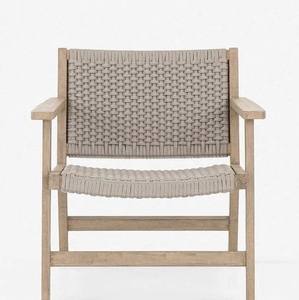 Silla decorativa para interior/exterior, acabado natural con cuerda - Product Image 2