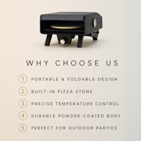 Four à pizza au gaz propane de 12 pouces O-12G-A pour jardin, pique-nique, barbecue, vente en gros