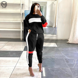 Conjunto de chándal de 2 piezas con capucha y pantalones para mujer, conjunto de chándal para mujer, con logotipo personalizado, al por mayor, 2025 - Product Image 5