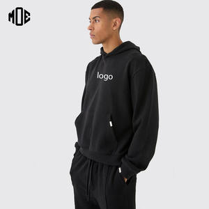 Venta al por mayor elegante de los hombres 100% de algodón francés Terry sudaderas con capucha logotipo personalizado pesado de gran tamaño pulóver bordado cremallera deportes de invierno - Product Image 1