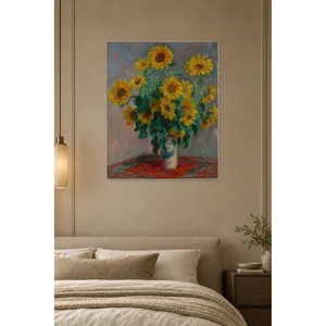 Fida Monet Sunflowers in a Vase <b>Canvas</b> Print - Product Image 3
