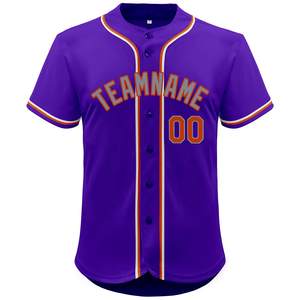 Maillot de baseball par sublimation avec boutons complets Chemise de softball respirante à coupe personnalisée Tackle Twill Name Number Youth Mesh USA Design - Product Image 3