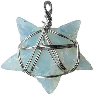 Opalite étoile forme cristal naturel pierre précieuse sculptée bijoux médiation pierre gravée amour Style fil semi-précieux pierre artisanat - Product Image 4