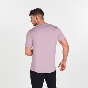 2026 Summer Hip Hop Style <b>Men's</b> <b>T</b>-<b>Shirts</b> Custom Scallop Print with Curved Hem and <b>Extra</b> <b>Long</b> Line Oversized Fit Short Sleeve Tee - Product Image 2