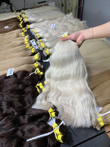 Extensions de cheveux humains vierges vietnamiens de 28 pouces, 100 grammes, très vendues, de haute qualité, 613ASH, avec des extrémités super doublement tirées - Product Image 6
