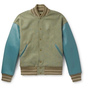 Haute Qualité Coupe-Vent Chenille Broderie Personnalisé En Cuir Manches Baseball Letterman Vestes pour Hommes Tissé Varsity Veste - Product Image 1