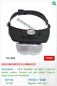 Lupa de cabeza iluminada GS 806 herramientas de joyería para herramientas de joyería - Product Image 2