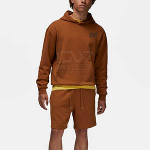 Top Material Made Men Slim Fit Sudadera con capucha y conjunto corto Sudadera con capucha de lana de manga larga y conjunto corto para venta en línea - Product Image 6