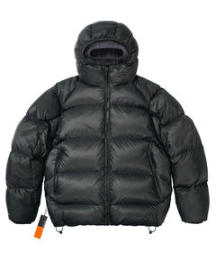 Veste matelassée à capuche en laine imperméable respirante pour homme, style streetwear d'hiver, fermeture éclair, logo brodé personnalisable - Product Image 5