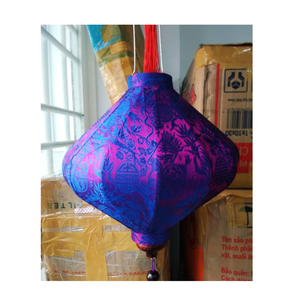 Linterna de seda pintada a mano de Vietnam, árbol de pájaros, estilo Festival, linterna artesanal de bambú, Año Nuevo con bandeja de cesta modelo de flores - Product Image 1