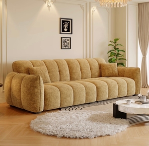 Cloud Comfort <b>Sofa</b> with Durable Larch Wood Structure, 40D High Rebound <b>Foam</b> Cushion, Premium Doll Cotton & Feather Filling - Product Image 2