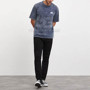 เสื้อยืดผ้าฝ้าย100% สำหรับผู้ชายสไตล์วินเทจเสื้อยืดโอเวอร์ไซส์ผ้าโอเวอร์ไซส์ - Product Image 4