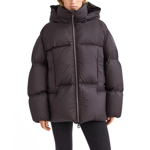 Custom Hooded Puffer <b>Jacket</b> Winter Down Filled <b>Warm</b> Quilted Coat Unisex Zip Up OEM Wholesale Manufacturer - Product Image 6