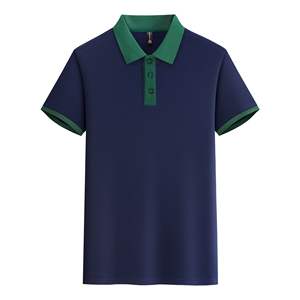 เสื้อยืดกอล์ฟผ้าคอตตอนปักโลโก้ผ้าคอตตอนไหม240กรัมสำหรับเสื้อโปโลผ้าเจอร์ซีย์เนื้อเรียบ - Product Image 5