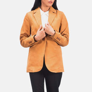 Blazer en nubuck pour femme Norma Brown - Product Image 1