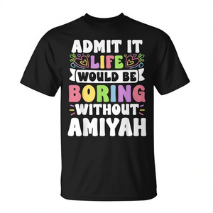 T-Shirt Personalizzata Amiyah con Nome e Cognome, Maglietta Promozionale Personalizzabile - Product Image 2