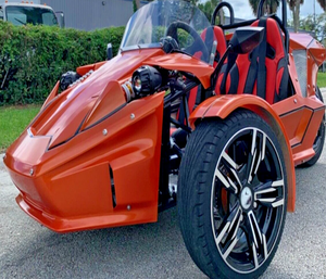 รถกอล์ฟไฟฟ้า Top Clean Orange FAST Reverse TrikKe 72v สำหรับอุตสาหกรรม DIY ODM พลาสติก  แบบสามล้อ - Product Image 5