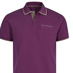 Polo de hombre con logotipo personalizado OEM, últimos diseños, tejido de punto de algodón ecológico, Polo lavado de poliéster liso en blanco - Product Image 3