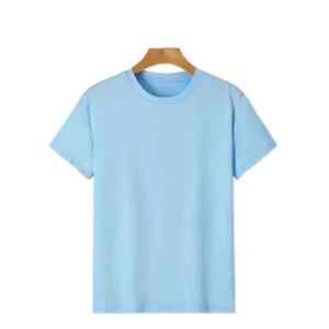 T-shirt d'été en coton 280g Solid Short Sleeve Custom Logo Printing Embroidery Casual Blank t shirt - Product Image 1