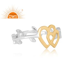Nueva llegada fina plata esterlina corazón diseño declaración anillo joyería personalizada para mujer regalo para ella - Product Image 3
