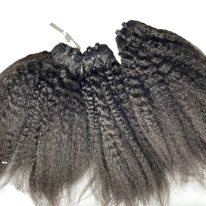 Vente en gros Cheveux bruts droits crépus vietnamiens de Hairvietnam Extension de tissage de cheveux vierges cambodgiens non traités Couleur naturelle - Product Image 3